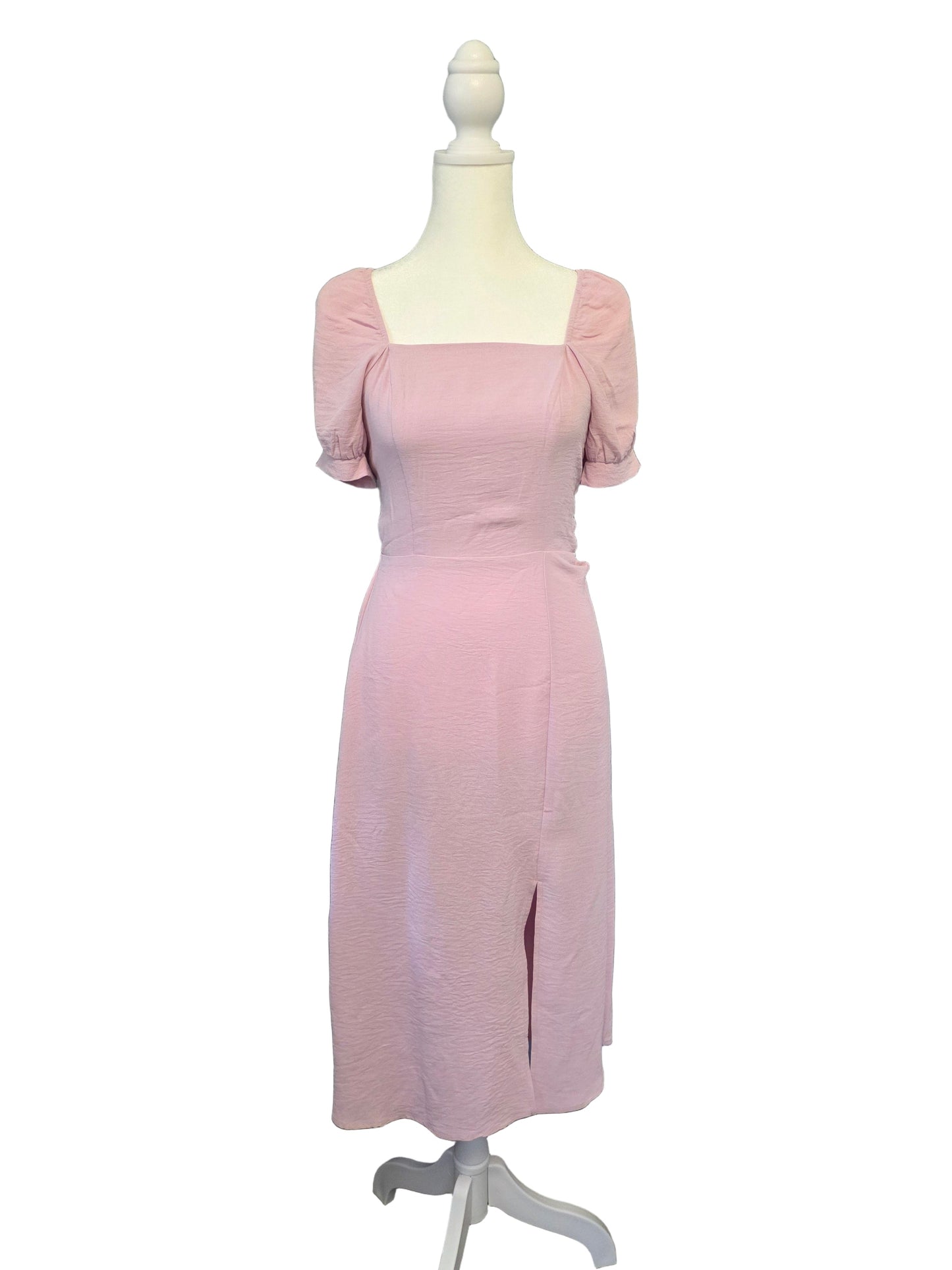 Pink Midi Dress with Slit Small
