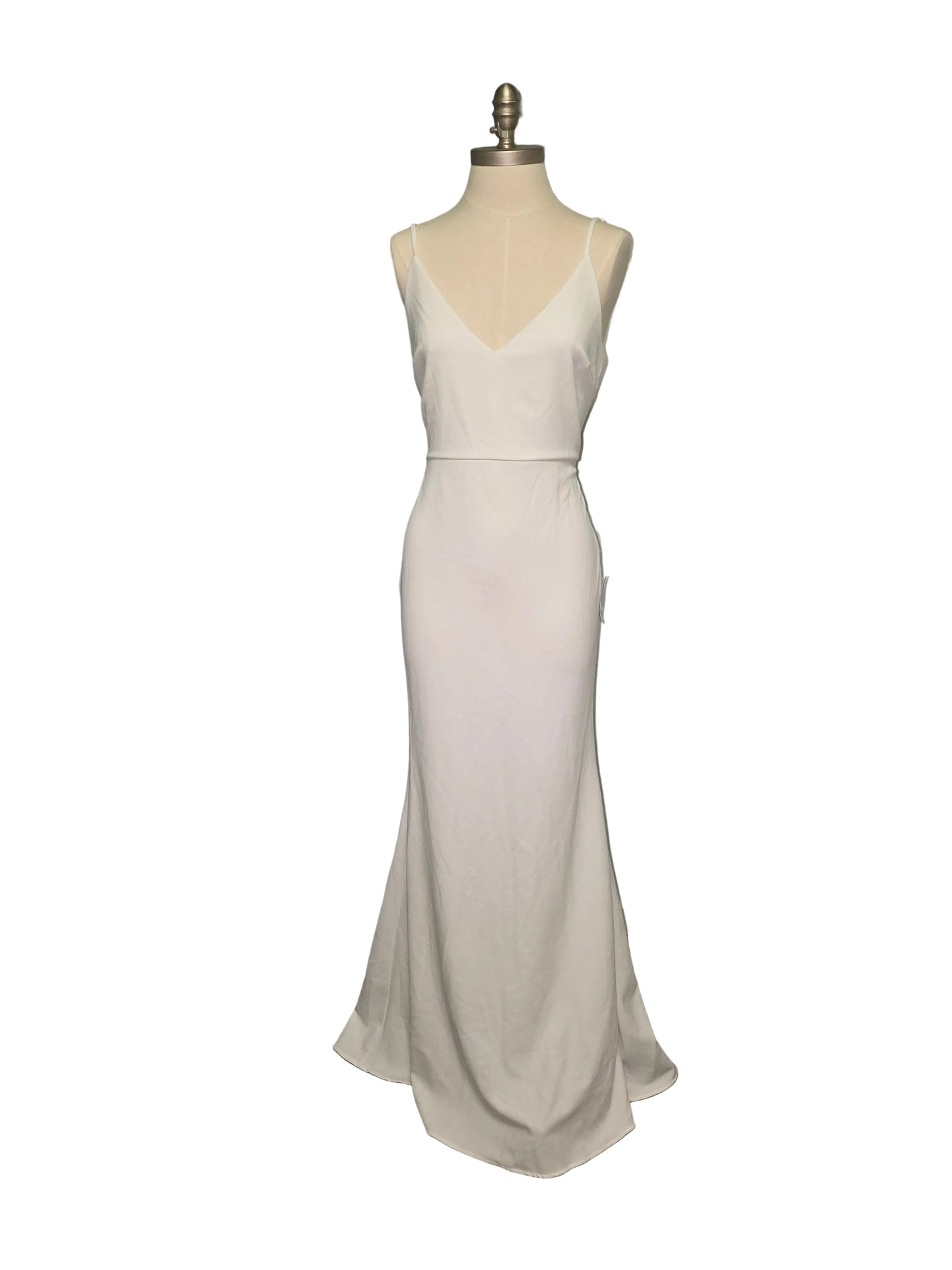 Large Formal White Maxi Dress NWT