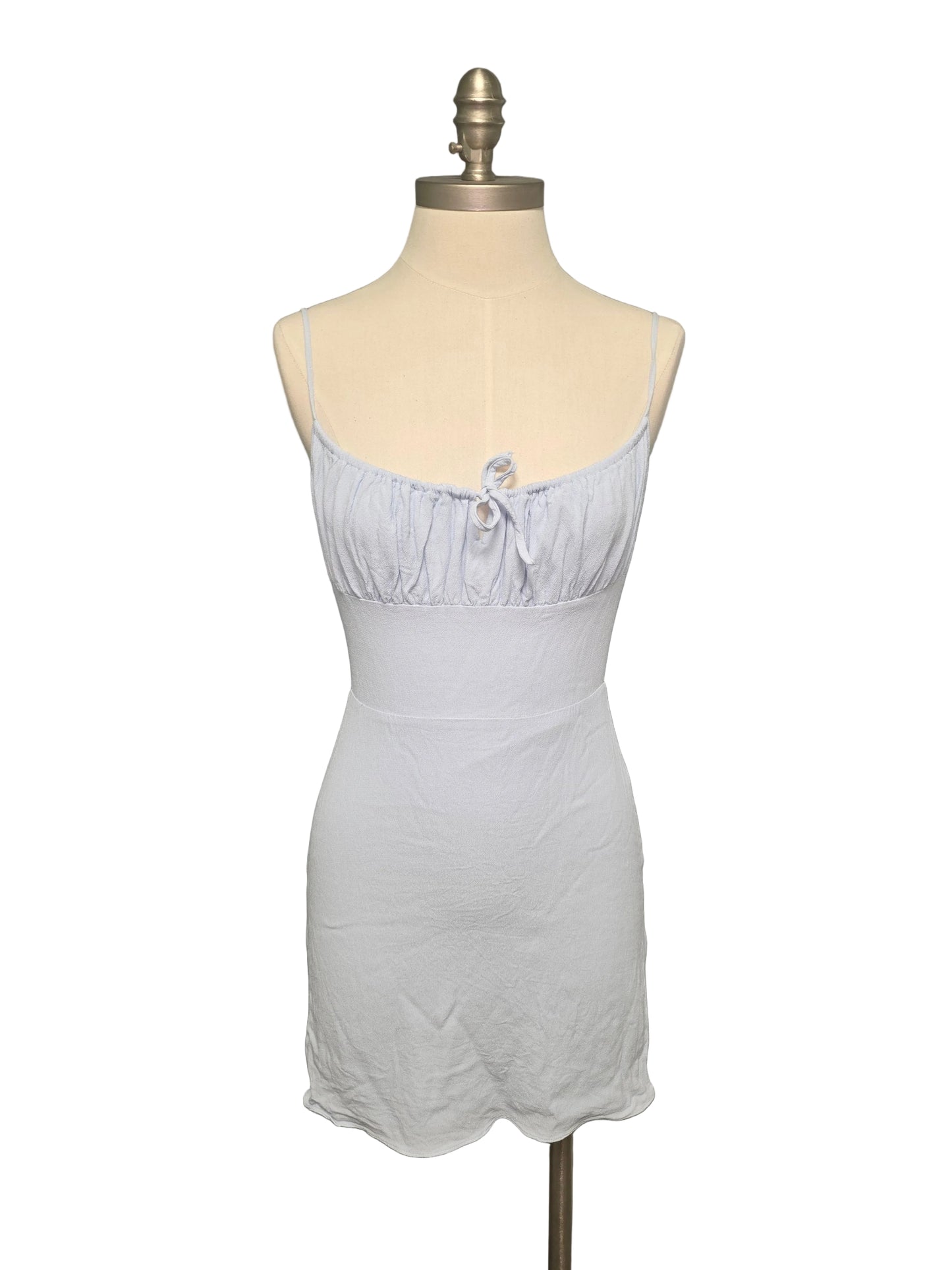 Blue Linen Mini Dress Small
