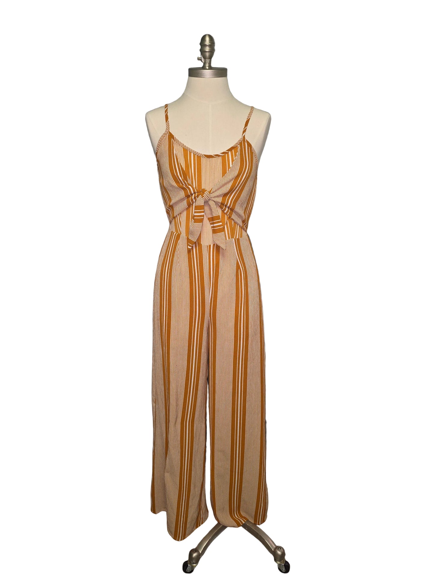 Medium Striped Jump Suit Mustard