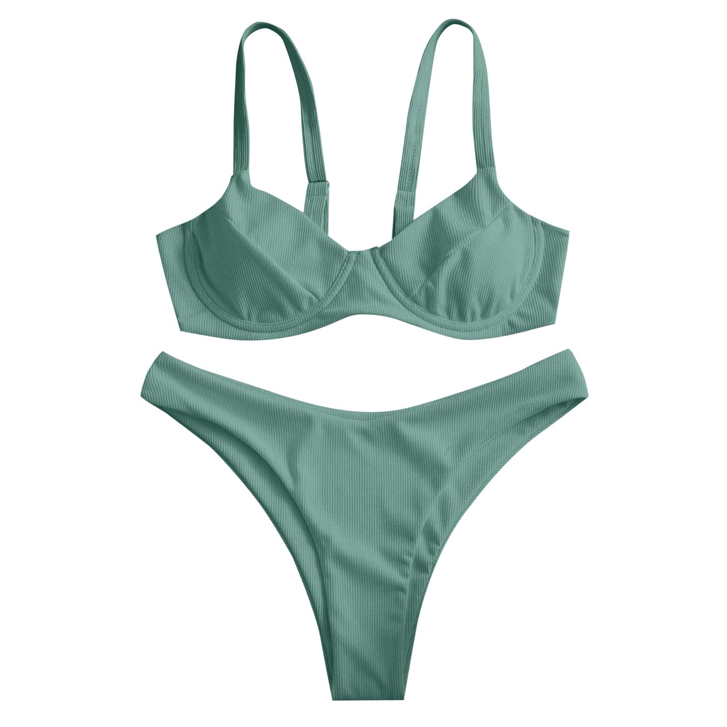 Sage Green Two Piece Swimsuit Small
