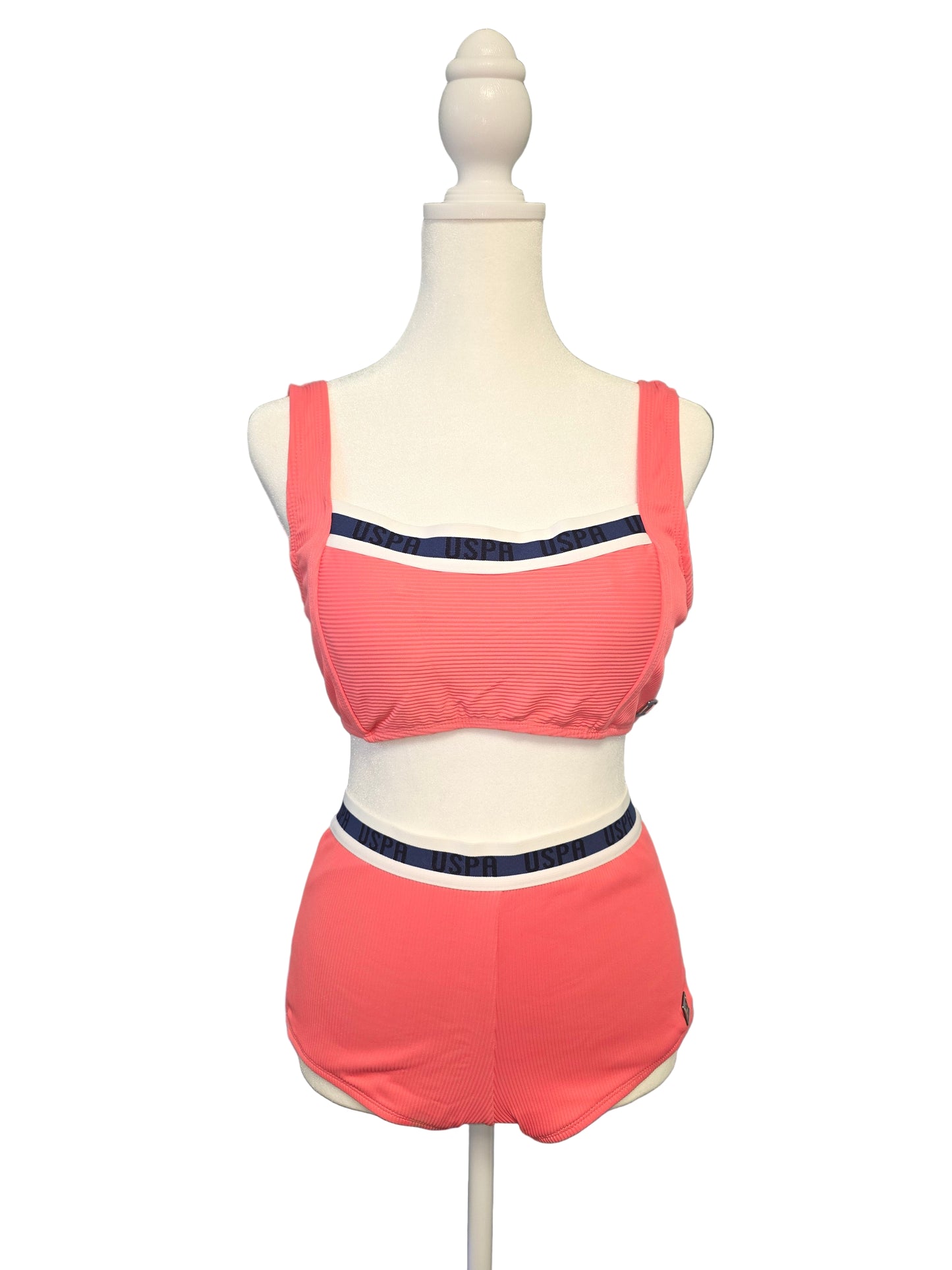 USPA Two Piece Swimsuit Boy Shorts Medium