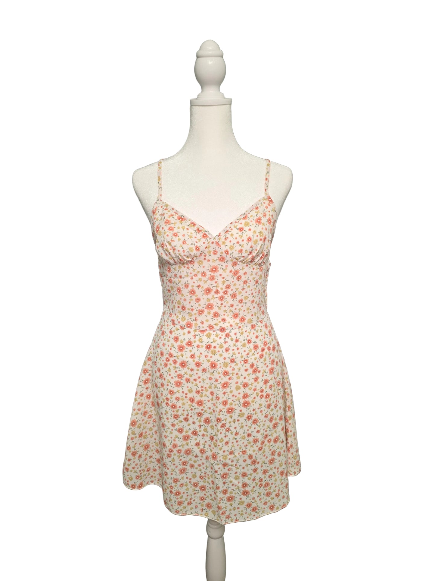 XS Satin Floral Mini Dress