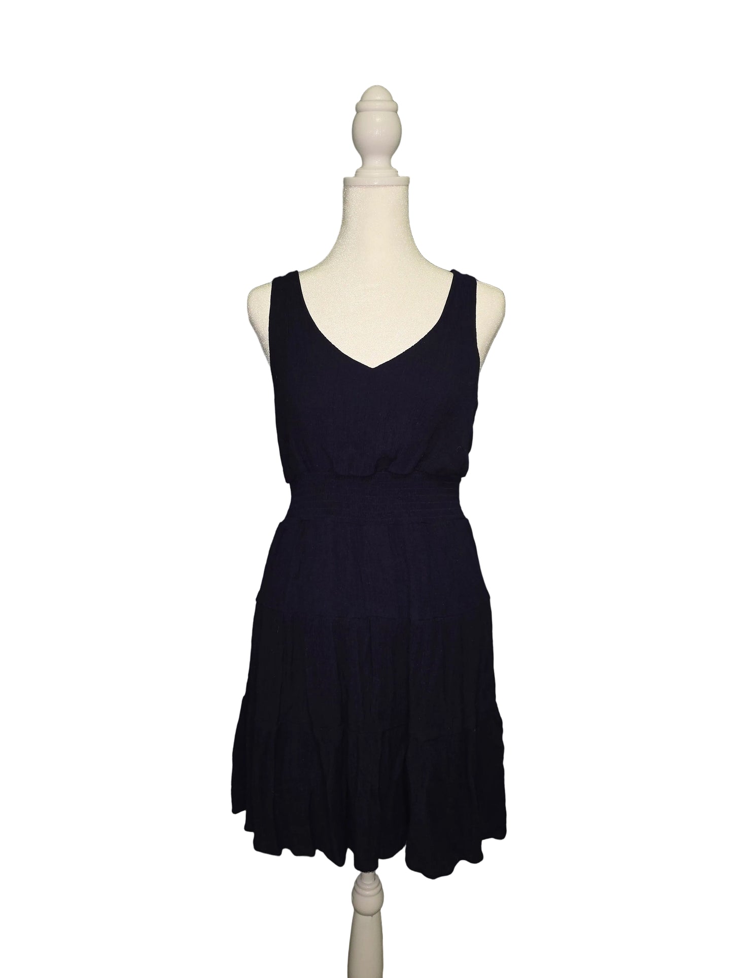 Large Blue Mini Dress Open-Back