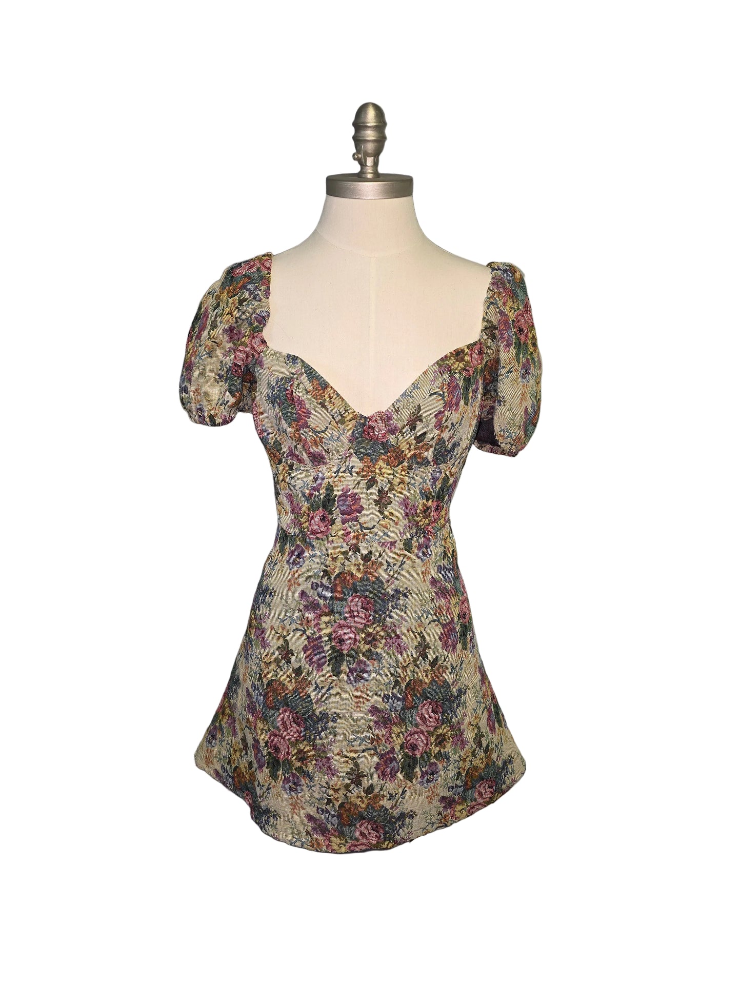 XL Vintage Inspired Floral Mini Dress, Built in Underwire