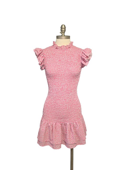Small Pink Floral Body-Con Mini Dress