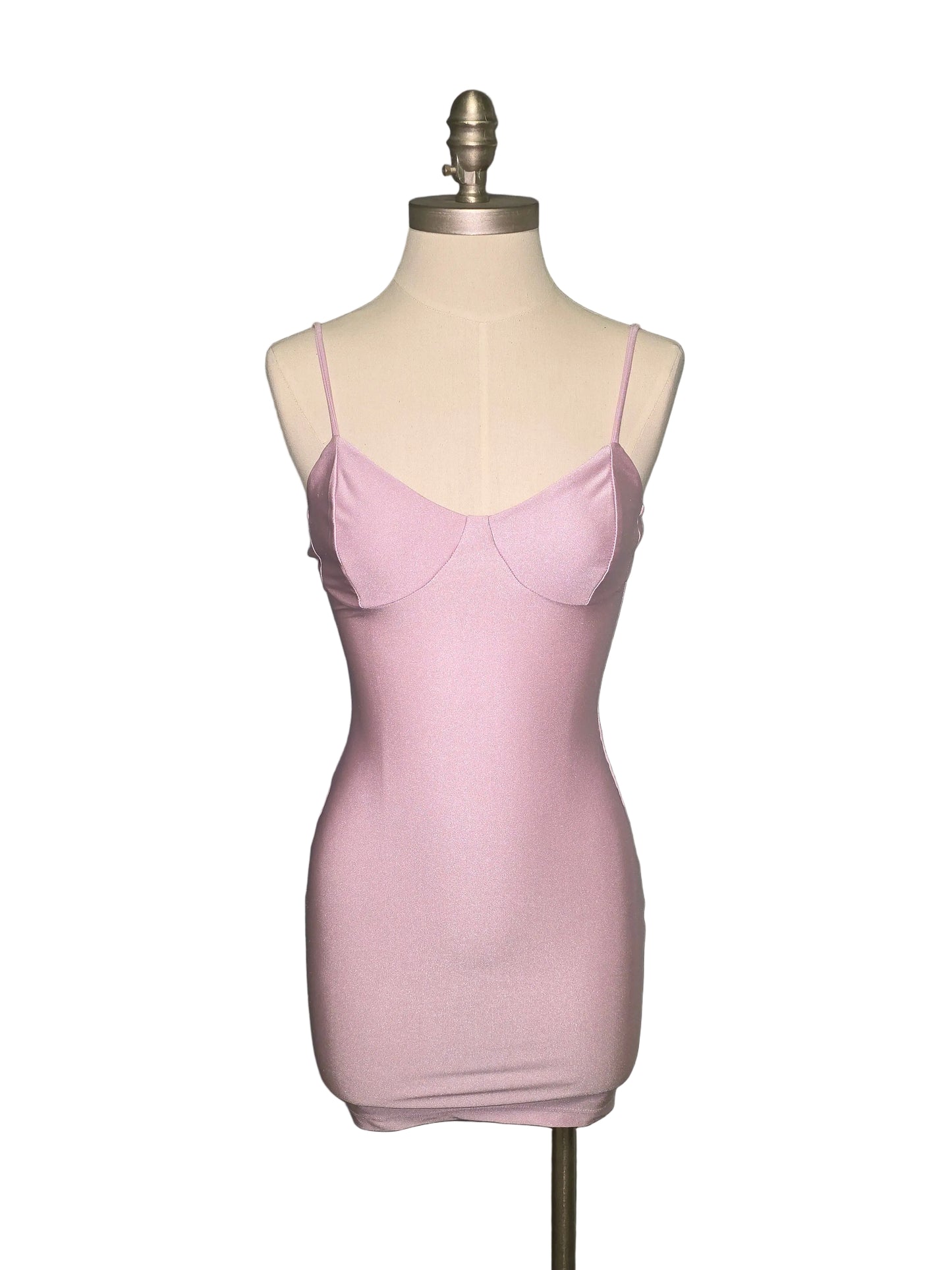 Pink Stretchy Mini Dress Small