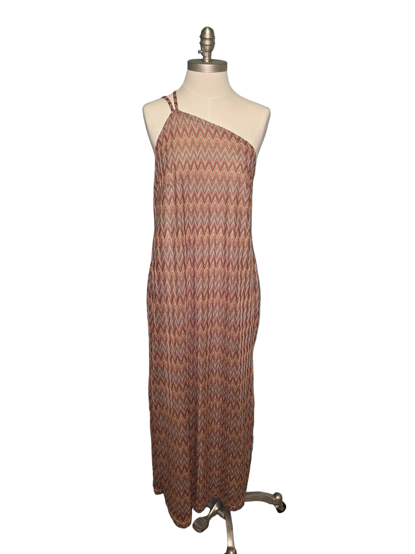 XL New With Tags Maxi Dress With Leg Slit One Shoulder