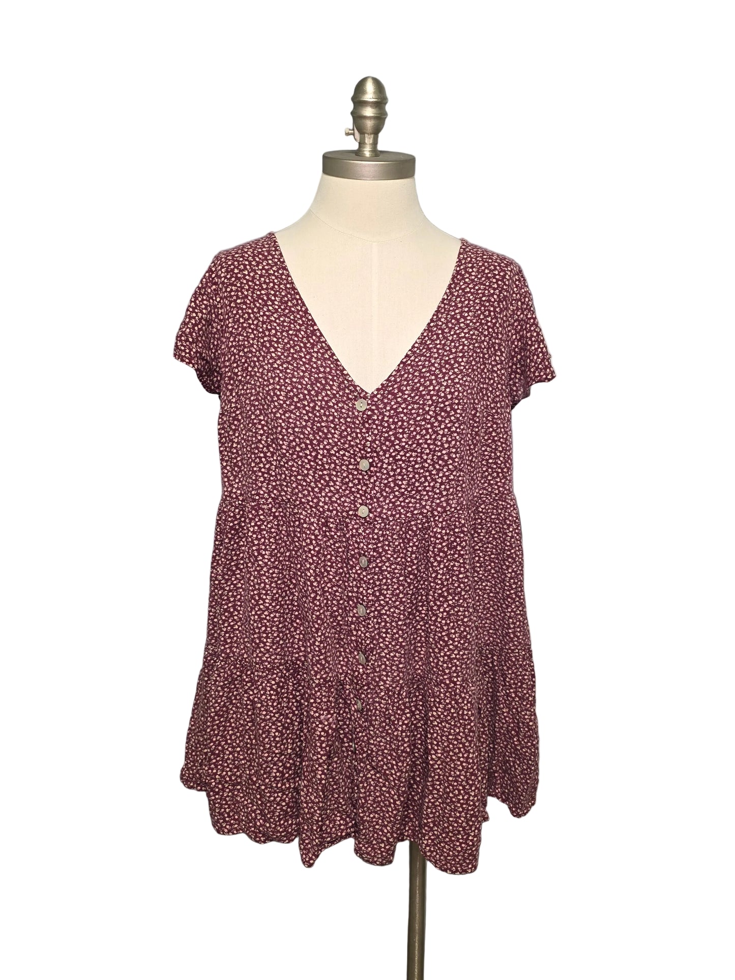 XL Soft Floral Mini Dress