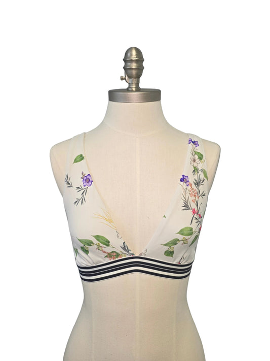 Athletica Floral Spots Bra Small Cross