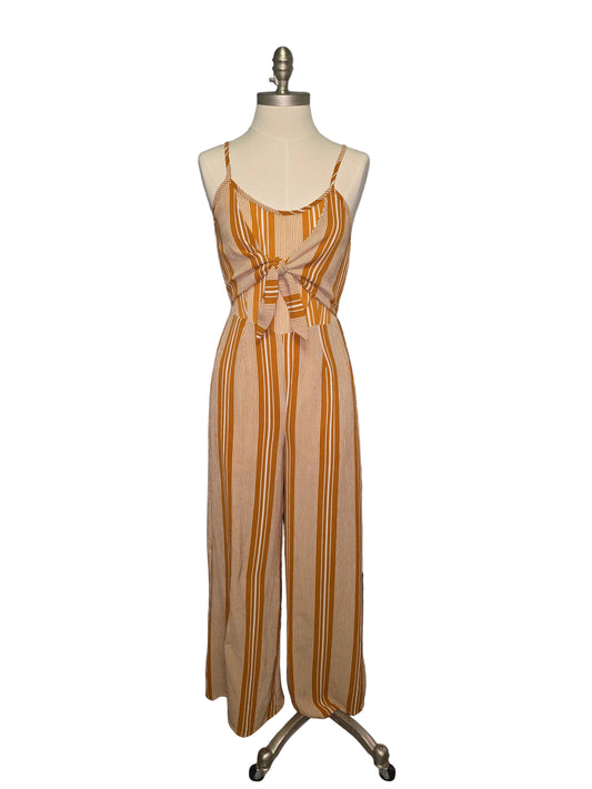 Medium Striped Jump Suit Mustard