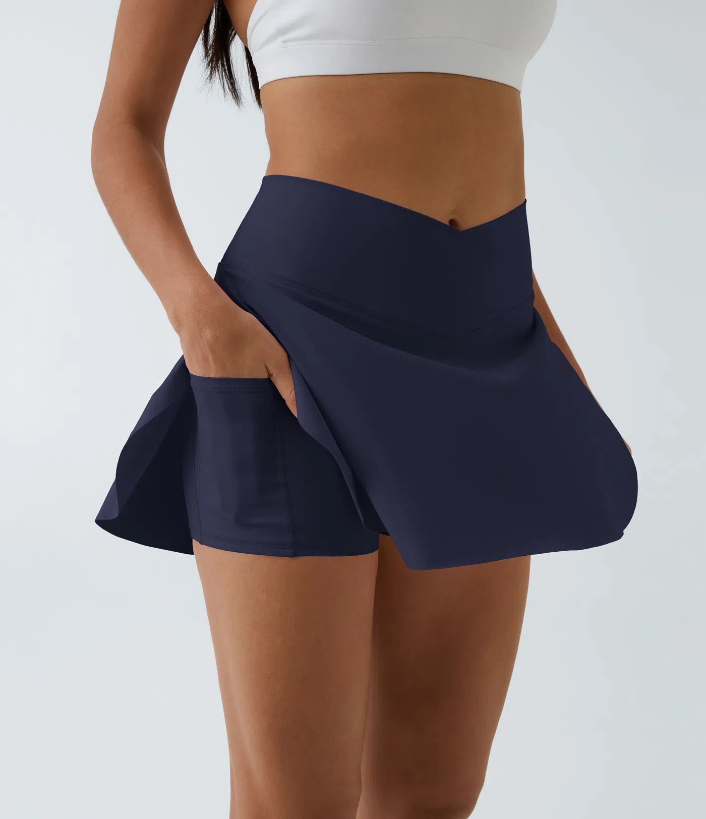 Size Large Athletic Shorts Skirt Hidden Pockets