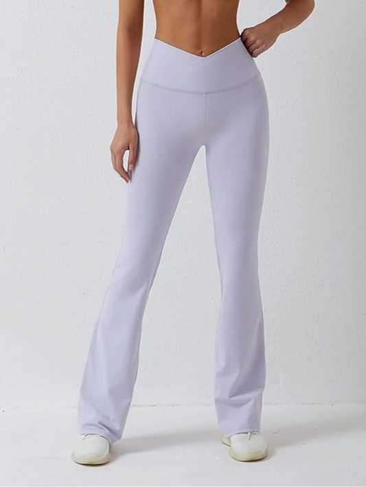XXS Front Cross Flare Leggings White