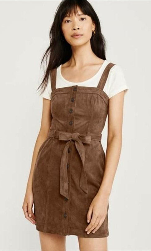 Abercrombie and Fitch Suede Dress Small